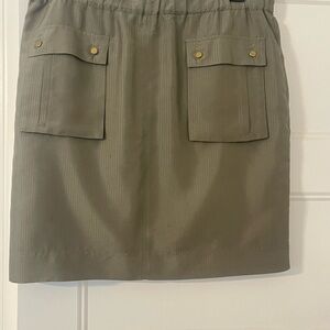 Banana Republic Taupe Skirt with Button Accents